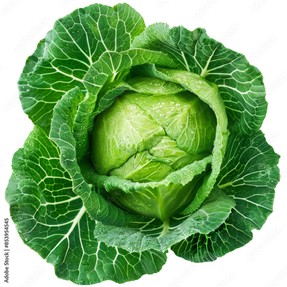Close-up of fresh Savoy cabbage with green leaves, isolated on white background Close-up of fresh Savoy cabbage with green leaves, isolated on white background