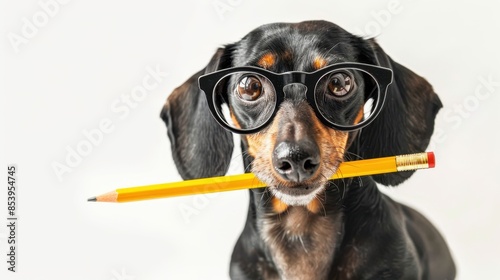 The dog with glasses photo