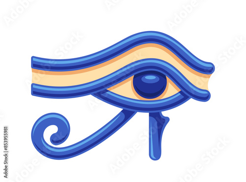 Vibrant, Stylized Eye Of Horus, An Ancient Egyptian Symbol Known For Protection, Royal Power, And Good Health