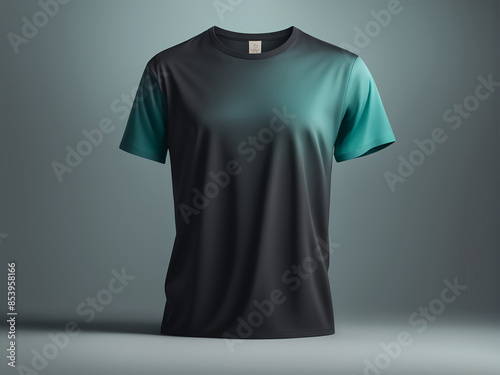  black t-shirt blank realistic mockup, background design, mock-up 