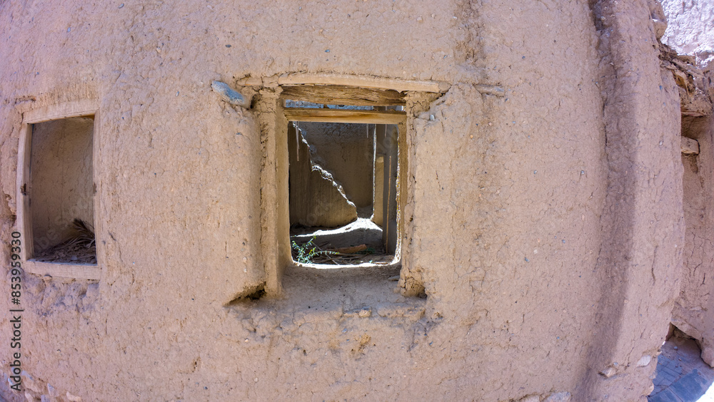 Photography of old abandoned adobe building near Nizwah in Oman during spring day Photography of old abandoned adobe building near Nizwah in Oman during spring day