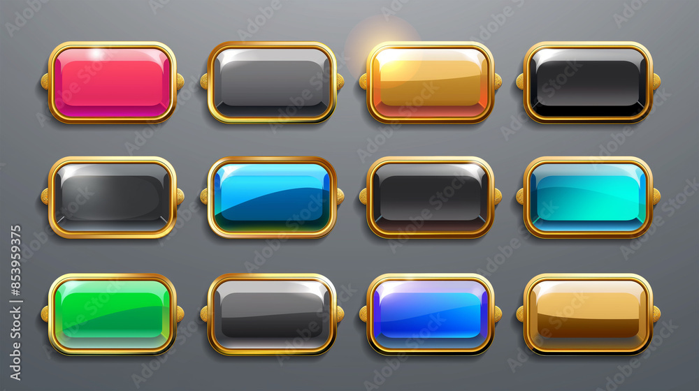 Asset of Glossy button for mobile game or slot game element, Illustration Asset of Glossy button for mobile game or slot game element, Illustration
