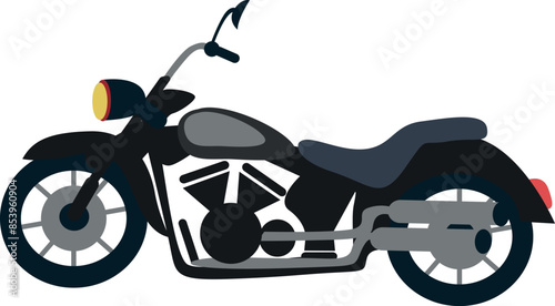 Chopper moto. Motorbike vector. Motorcycle art