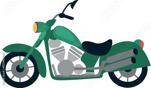 Dragstar moto. Motorbike vector. Motorcycle art