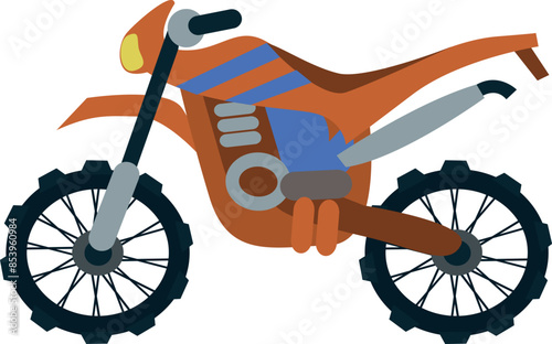Orange sportbike. Yellow motorcycle vector. Motorcycle art