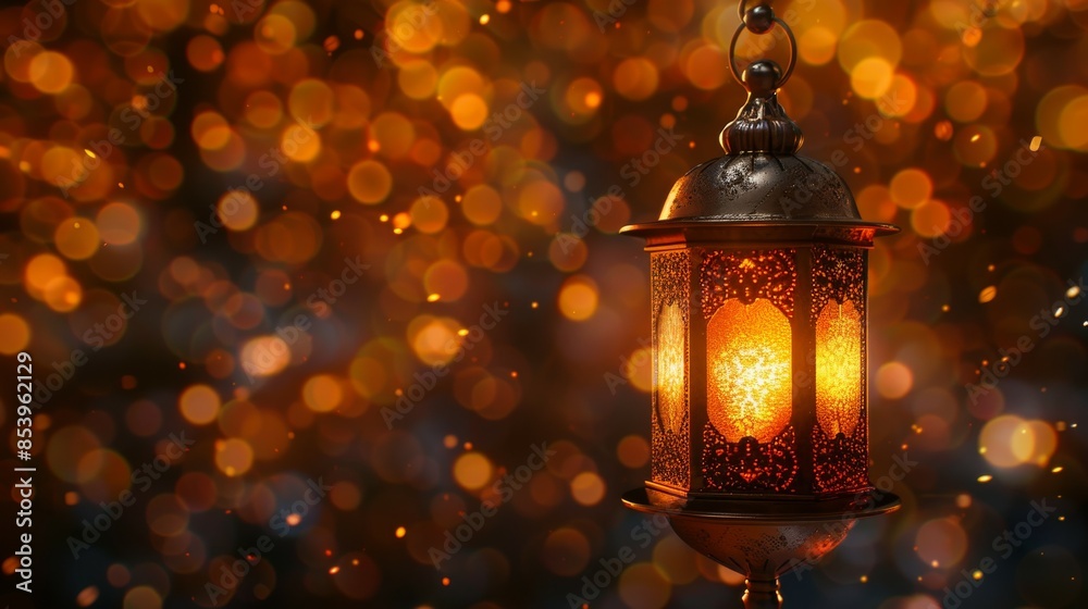 Ornate Lantern Glowing with Festive Lights Ornate Lantern Glowing with Festive Lights