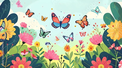Colorful Butterfly Garden