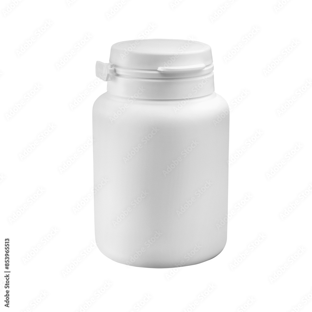 Medicine bottle with blank label on white background, Medicine bottle with blank label on white background,