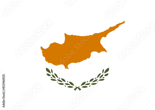 Billede på lærred cyprus, flag of cyprus - vector illustration