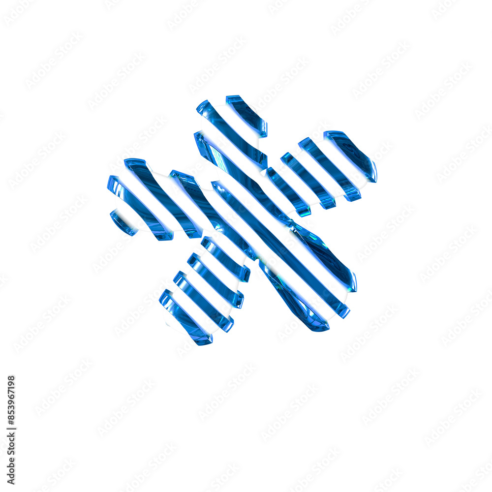 White symbol with blue diagonal ultra thin straps White symbol with blue diagonal ultra thin straps