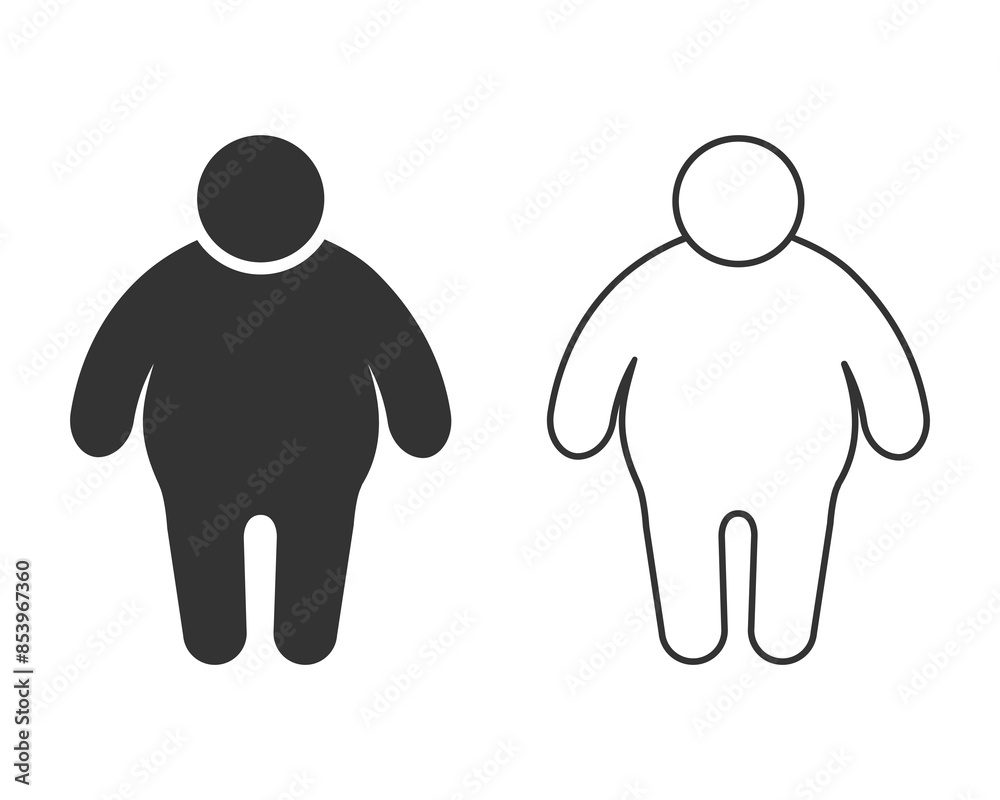 Metabolic Syndrome line Icon Vector Illustration Logo Template. Fat People Icon Illustration design