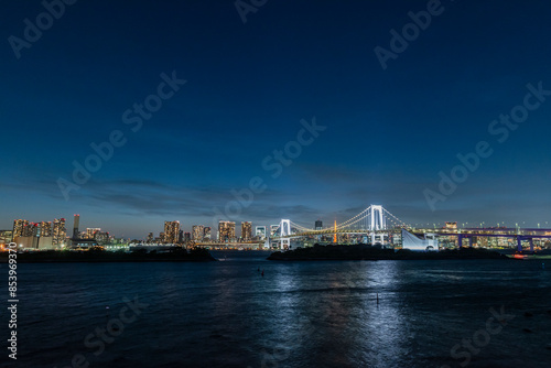 お台場海浜公園の夜景　東京都港区台場