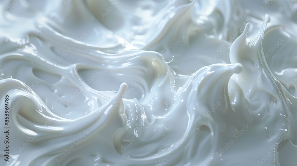 A close up of white toothpaste or cream texture. A close up of white toothpaste or cream texture.