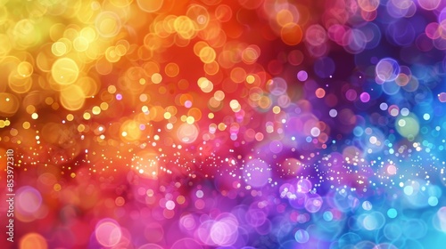 Abstract Rainbow Bokeh Background