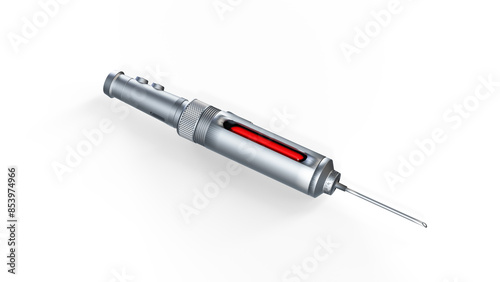 Two types of glow plug on a multicolored background. 3d rendering