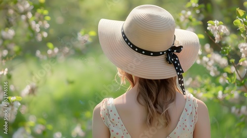 Charming Floppy Hat with Po...