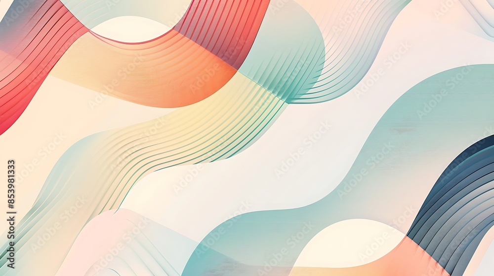 Abstract Wavy Pattern in Soft Hues Abstract Wavy Pattern in Soft Hues