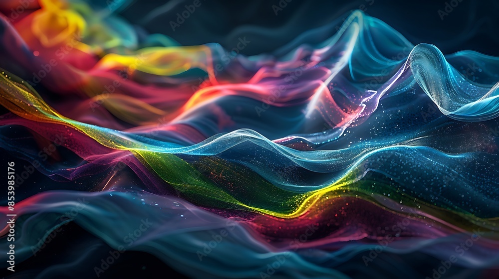 Abstract Colorful Waves of Light Abstract Colorful Waves of Light