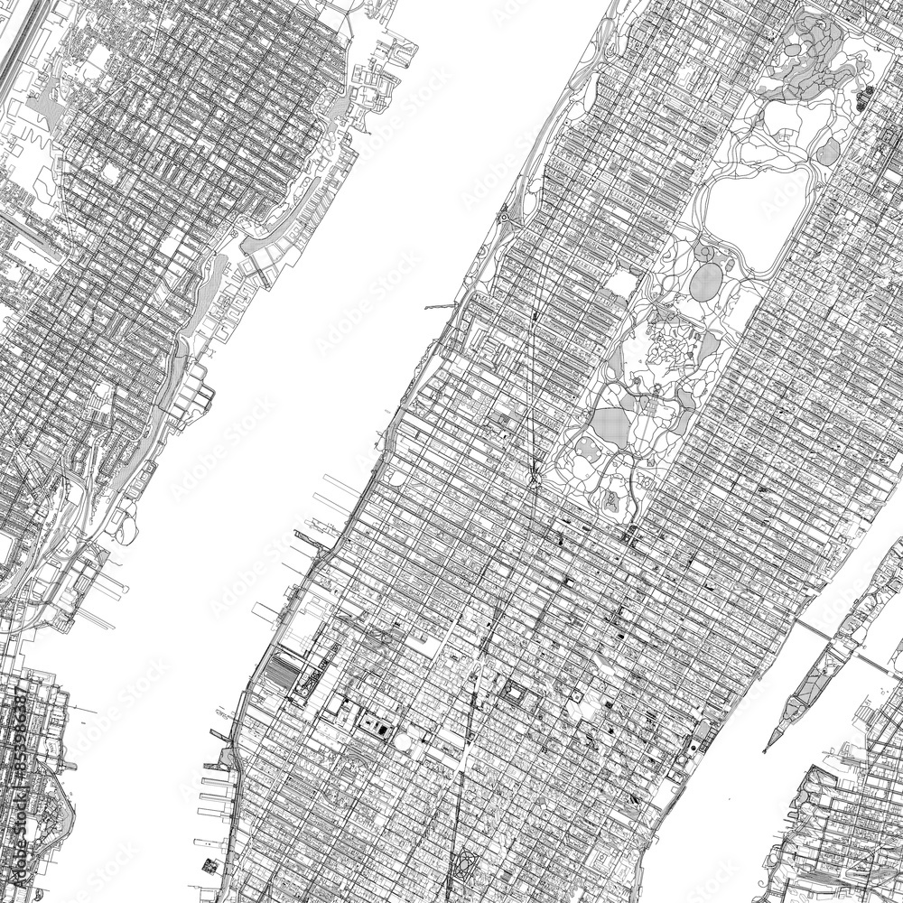 Obraz premium 3D illustration of city and urban in New York USA