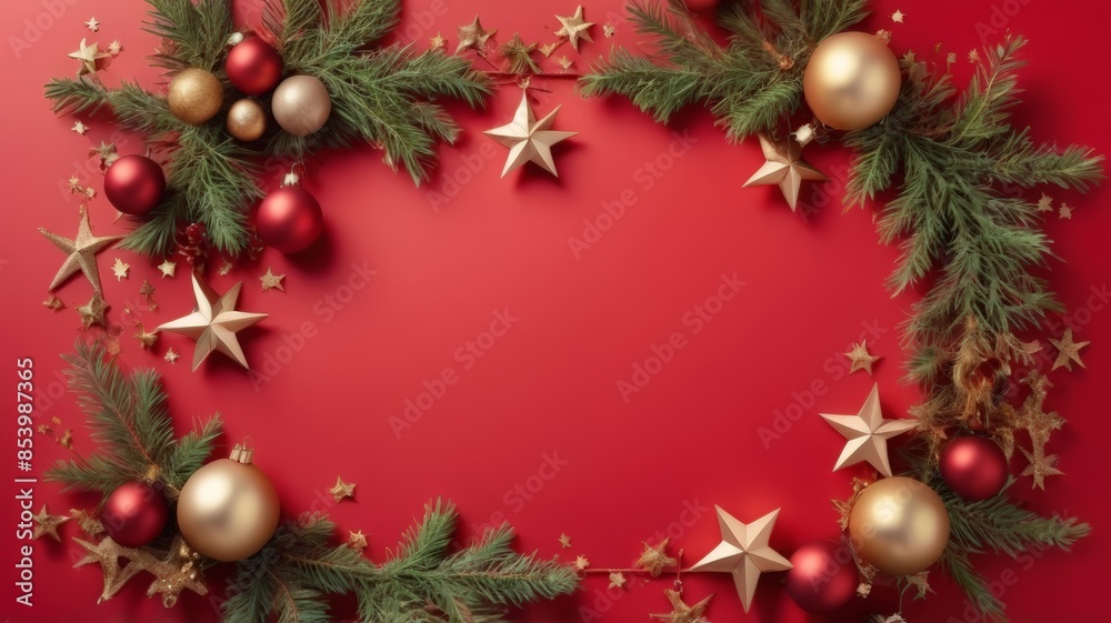 Christmas Banner Background Suitable for Greeting Card Template. Christmas decor background with place for text. Merry Christmas Background Christmas Banner Background Suitable for Greeting Card Template. Christmas decor background with place for text. Merry Christmas Background