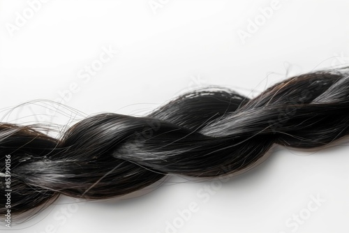 A long black hair with a lot of knots, perfect for hair salon, hair advertisement © Imaginary Capture