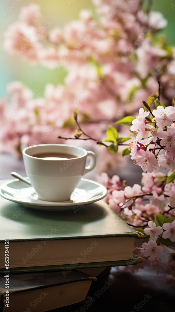 Cup of tea and flowers Cup of tea and flowers