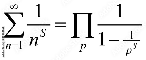 Euler Product Formula for projects that require correct mathematical typesetting in high-resolution quality - Perfect for Education, Business or Digital Media.