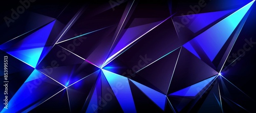 Abstract Blue and Black Geometric Pattern