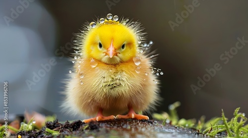 Adorable Fluffy Yellow Chic...