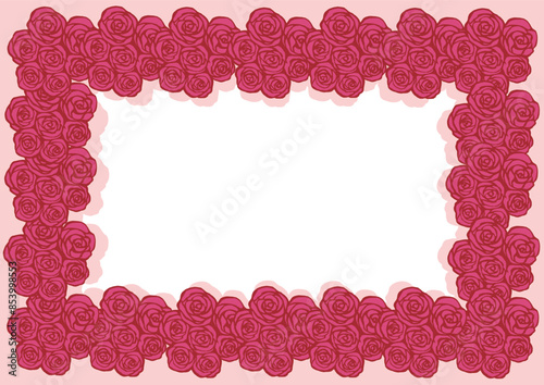 薔薇の豪華なフレームイラスト