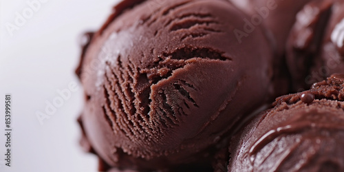 Wallpaper Mural Indulgent dark chocolate ice cream, a closeup image of indulgent dark chocolate ice cream, its deep color and smooth texture set against a white backdrop Torontodigital.ca