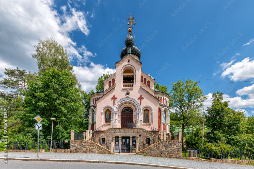 Russian Orthodox Church of St Vladimir - Marianske Lazne (Marienbad) - great famous Bohemian spa town in the west part of the Czech Republic (region Karlovy Vary)