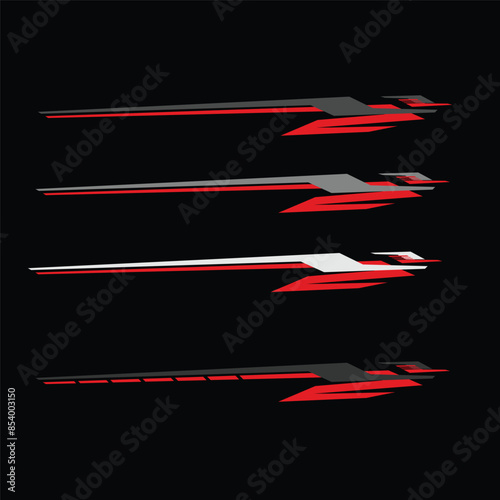 car wrapping decal design vector. car modification decals.
