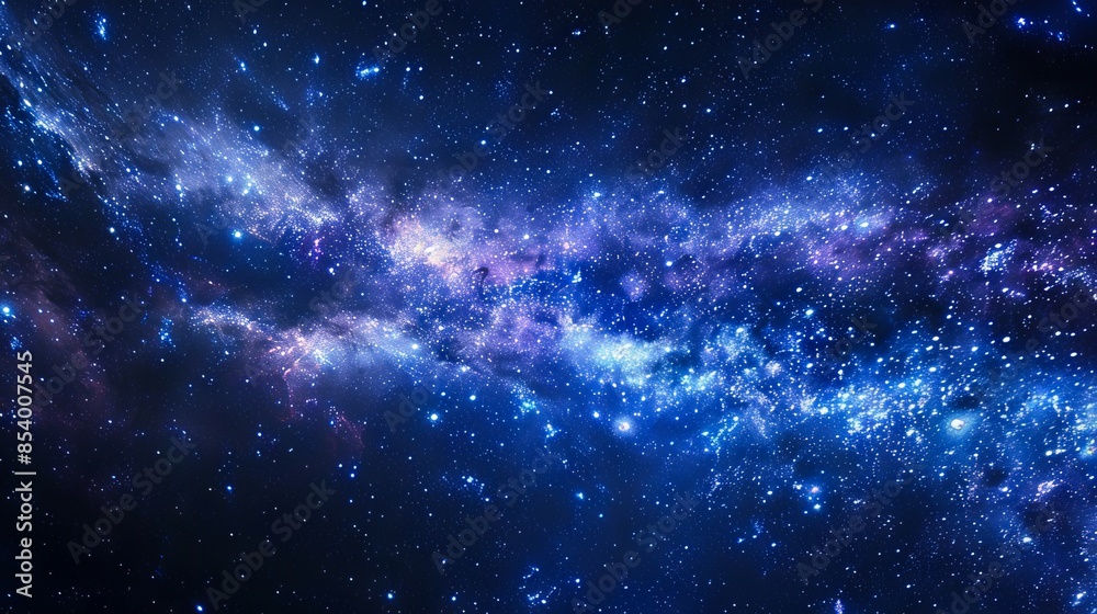 Fototapeta premium A space scene with stars and a blue background.