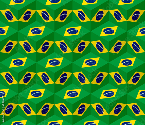 brazil flag box pattern. vector illustration