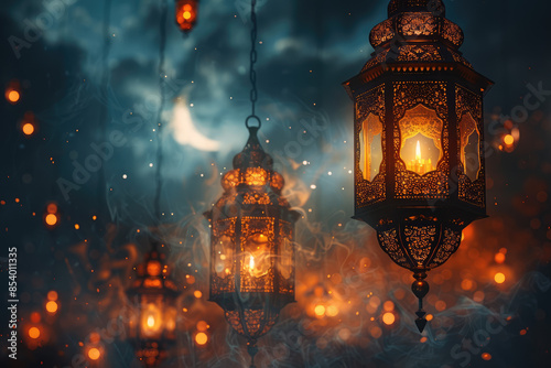 Elegant Islamic Background for Ramadan Kareem photo