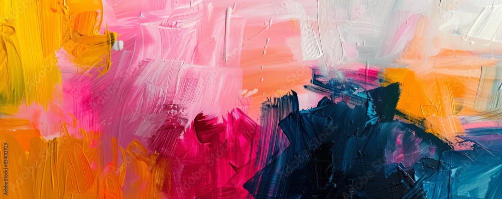 An abstract expressionist painting with bold colors and energetic brushstrokes. An abstract expressionist painting with bold colors and energetic brushstrokes.
