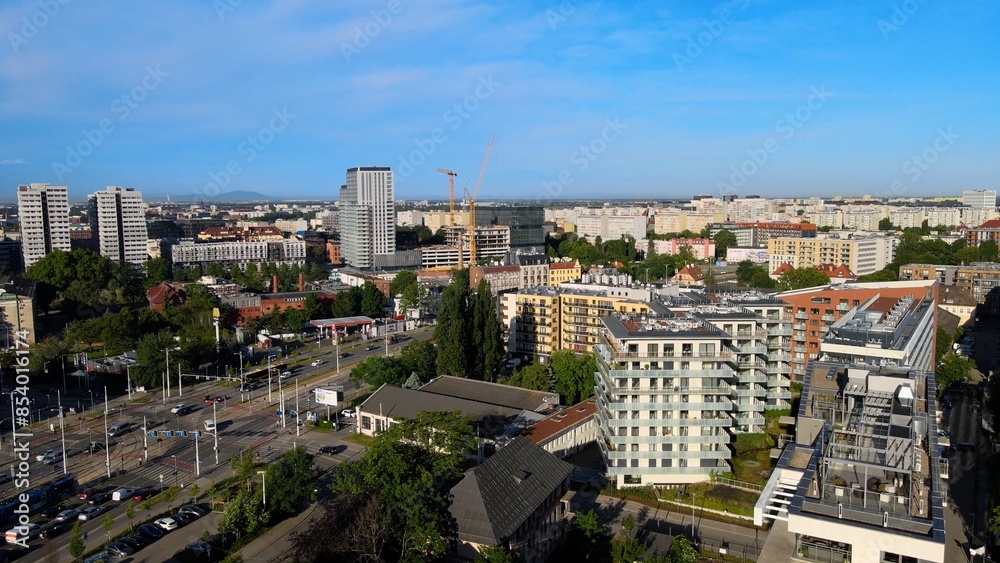 city Europe beautiful top view aerial photography of Wroclaw Poland city Europe beautiful top view aerial photography of Wroclaw Poland