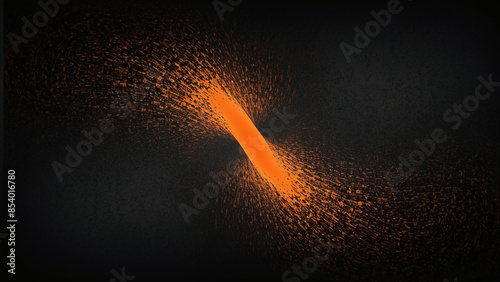  Dark noisy grainy poster background, orange black abstract glowing shape, header cover backdrop design noise texture banner, copy space 