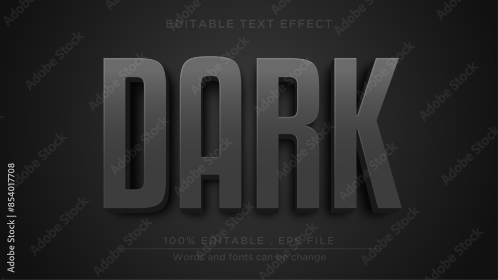 Dark editable text effect