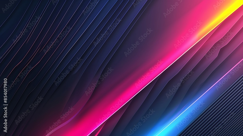 Abstract Neon Glowing Lines on Dark Background Abstract Neon Glowing Lines on Dark Background