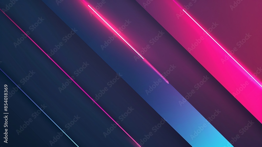 Abstract Neon Lights on Dark Background