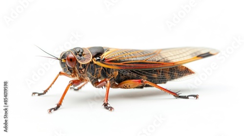 Close up of isolated cicada on white background © 2rogan
