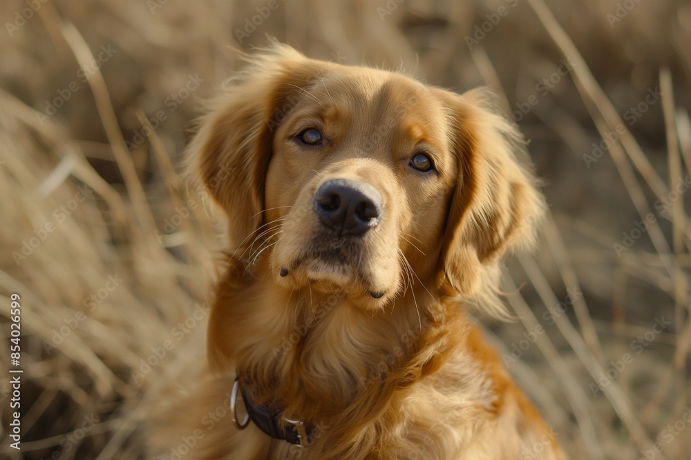 Obraz premium Adorable Golden Retriever dog, Adorable Golden Retriever Puppies, The Ultimate Guide to Care and Training, Why Golden Retrievers Make the Perfect Family Pets, Tips and Insights
