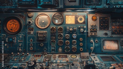 Fototapeta Naklejka Na Ścianę i Meble -  Space Ship Control Panel