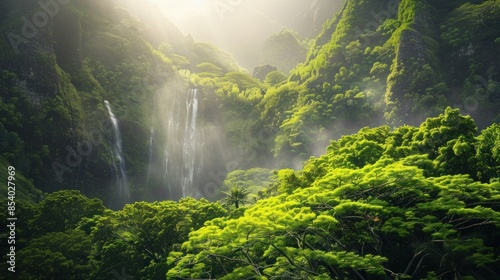 Rainbow Falls, Iao Needle State Park, Hawaii, USA photo