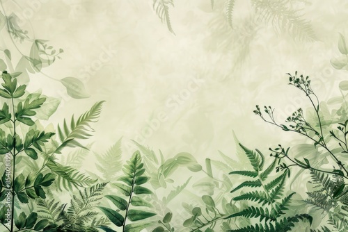 Wallpaper Mural A collection of fresh green plants on a table or shelf Torontodigital.ca