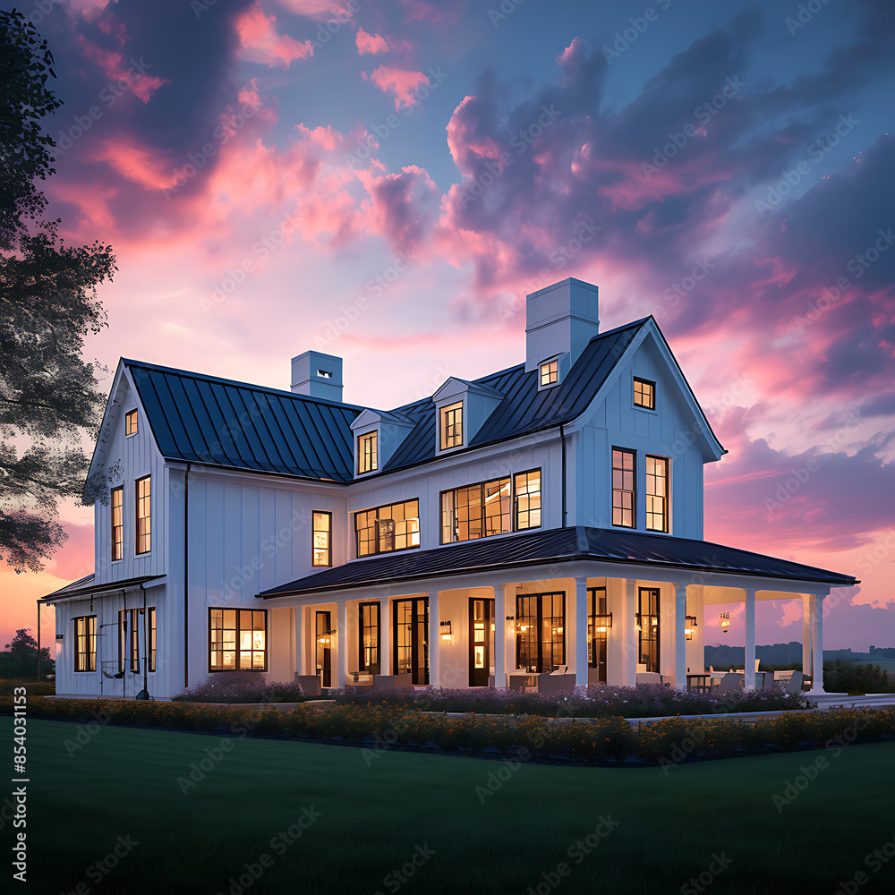 old house in the evening old house in the evening
