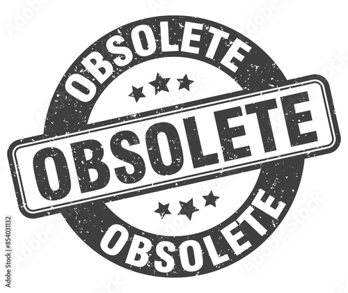 obsolete stamp. obsolete label. round grunge sign