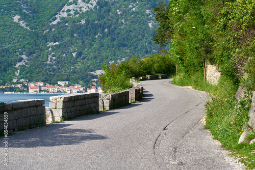 seaside road in Montenegro